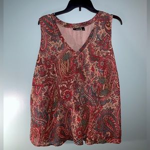 A.N.A. Sleeveless Paisley Blouse